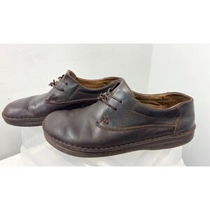 Birkenstock Mens Memphis Oxford Red Brown Leather Cork Comfort Shoes  43   US 10